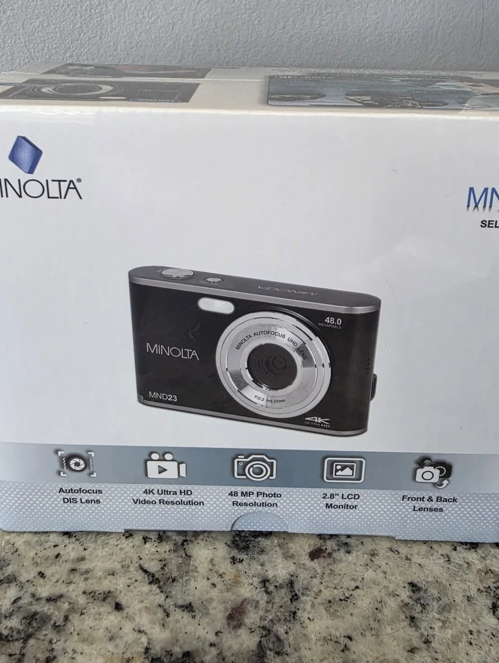 Minolta MND23 Selfie Shot 4K Ultra HD 48 MP Camera New In Box &  Sealed